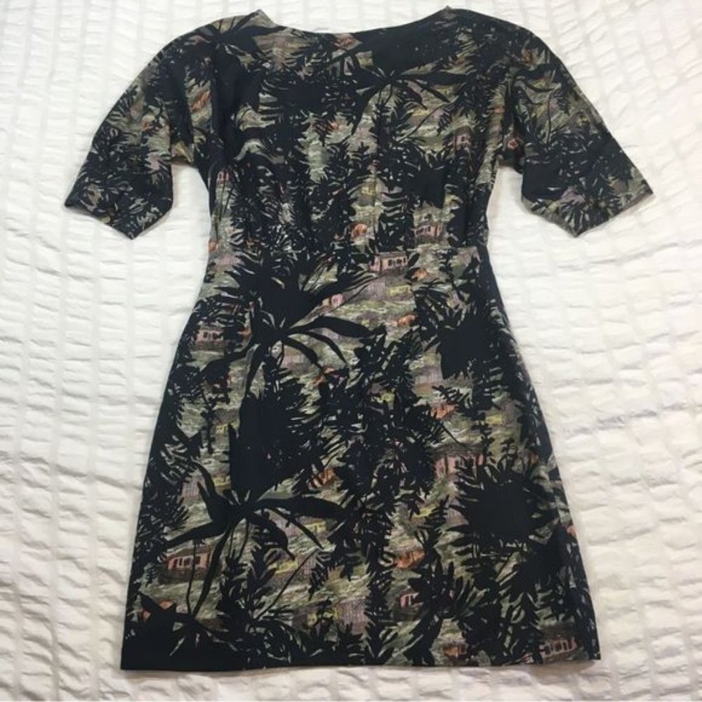 Animale Brazil 100% Silk Tropical Dolman Sleeve Mini Dress